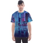 Digital Art Artwork Illustration Vector Buiding City Men s Sport Mesh T-Shirt