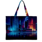 Digital Art Artwork Illustration Vector Buiding City Zipper Mini Tote Bag