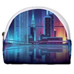 Digital Art Artwork Illustration Vector Buiding City Horseshoe Style Canvas Pouch