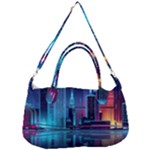 Digital Art Artwork Illustration Vector Buiding City Removable Strap Handbag
