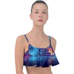 Digital Art Artwork Illustration Vector Buiding City Frill Bikini Top