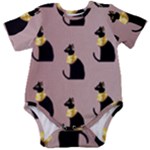 Cat Egyptian Ancient Statue Egypt Culture Animals Baby Short Sleeve Bodysuit