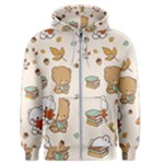 Bear Cartoon Background Pattern Seamless Animal Men s Zipper Hoodie