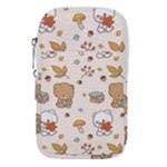 Bear Cartoon Background Pattern Seamless Animal Waist Pouch (Large)