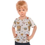 Bear Cartoon Background Pattern Seamless Animal Kids  Sports T-Shirt