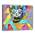 Kitten Cat Pet Animal Adorable Fluffy Cute Kitty Canvas 20  x 16  (Stretched)