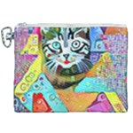 Kitten Cat Pet Animal Adorable Fluffy Cute Kitty Canvas Cosmetic Bag (XXL)