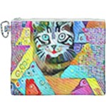 Kitten Cat Pet Animal Adorable Fluffy Cute Kitty Canvas Cosmetic Bag (XXXL)