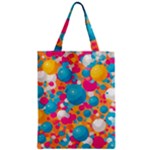 Circles Art Seamless Repeat Bright Colors Colorful Zipper Classic Tote Bag