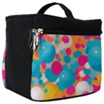 Circles Art Seamless Repeat Bright Colors Colorful Make Up Travel Bag (Big)