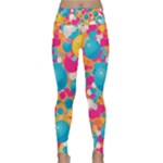 Circles Art Seamless Repeat Bright Colors Colorful Lightweight Velour Classic Yoga Leggings