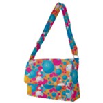 Circles Art Seamless Repeat Bright Colors Colorful Full Print Messenger Bag (M)