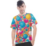 Circles Art Seamless Repeat Bright Colors Colorful Men s Sport Top