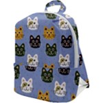 Cat Cat Background Animals Little Cat Pets Kittens Zip Up Backpack