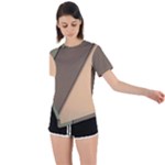 Abstract Texture, Retro Backgrounds Asymmetrical Short Sleeve Sports T-Shirt
