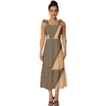 Abstract Texture, Retro Backgrounds Tie-Strap Tiered Midi Chiffon Dress