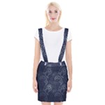 Blue Paisley Texture, Blue Paisley Ornament Braces Suspender Skirt