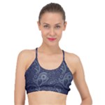 Blue Paisley Texture, Blue Paisley Ornament Basic Training Sports Bra