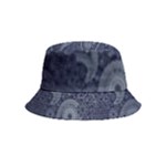 Blue Paisley Texture, Blue Paisley Ornament Inside Out Bucket Hat (Kids)