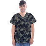 Camouflage, Pattern, Abstract, Background, Texture, Army Men s V-Neck Scrub Top