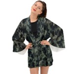 Camouflage, Pattern, Abstract, Background, Texture, Army Long Sleeve Kimono