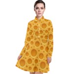 Cheese Texture Food Textures Long Sleeve Chiffon Shirt Dress