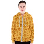 Cheese Texture Food Textures Women s Zipper Hoodie