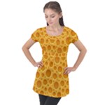 Cheese Texture Food Textures Puff Sleeve Tunic Top