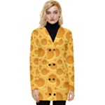 Cheese Texture Food Textures Button Up Hooded Coat 