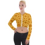 Cheese Texture Food Textures Long Sleeve Cropped Velvet Jacket