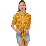 Cheese Texture Food Textures Tie Front Shirt 
