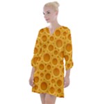 Cheese Texture Food Textures Open Neck Shift Dress