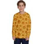 Cheese Texture Food Textures Kids  Crewneck Sweatshirt