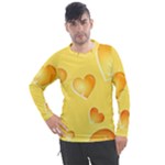 Cheese Texture, Macro, Food Textures, Slices Of Cheese Men s Pique Long Sleeve T-Shirt