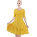 Cheese Texture, Yellow Backgronds, Food Textures, Slices Of Cheese Quarter Sleeve A-Line Dress