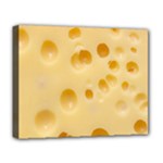 Cheese Texture, Yellow Cheese Background Deluxe Canvas 20  x 16  (Stretched)