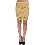 Cheese Texture, Yellow Cheese Background Bodycon Skirt