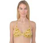 Cheese Texture, Yellow Cheese Background Reversible Tri Bikini Top