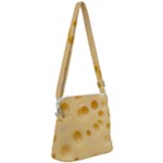 Cheese Texture, Yellow Cheese Background Zipper Messenger Bag