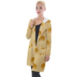 Cheese Texture, Yellow Cheese Background Hooded Pocket Cardigan