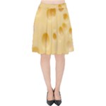 Cheese Texture, Yellow Cheese Background Velvet High Waist Skirt