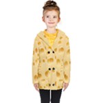 Cheese Texture, Yellow Cheese Background Kids  Double Breasted Button Coat