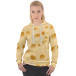 Cheese Texture, Yellow Cheese Background Women s Overhead Hoodie