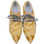 Cheese Texture, Yellow Cheese Background Pointed Oxford Shoes