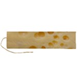 Cheese Texture, Yellow Cheese Background Roll Up Canvas Pencil Holder (L)
