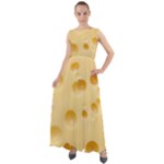 Cheese Texture, Yellow Cheese Background Chiffon Mesh Boho Maxi Dress