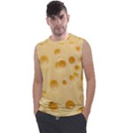 Cheese Texture, Yellow Cheese Background Men s Regular Tank Top