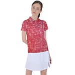 Chinese Hieroglyphs Patterns, Chinese Ornaments, Red Chinese Women s Polo T-Shirt