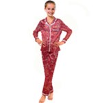 Chinese Hieroglyphs Patterns, Chinese Ornaments, Red Chinese Kids  Satin Long Sleeve Pajamas Set