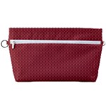 Christmas Pattern, Fabric Texture, Knitted Red Background Handbag Organizer